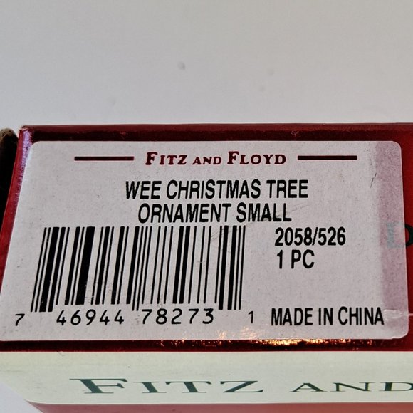 Fitz and Floyd Christmas Tree Ornament “Wee Christmas Tree” - Picture 5 of 6